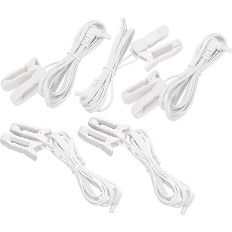 5 pièces / sac câbles électrodes clips oreille 2,35mm pour appareil de physiothérapie TENS (1/5)