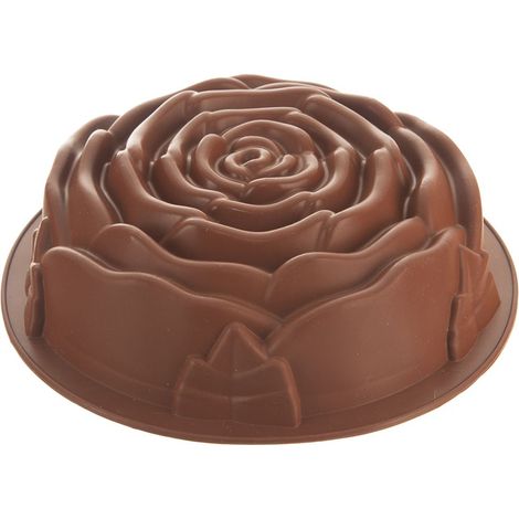 Molde de silicona para tartas, color marrón rosado, SILLINIE, 25 cm (1/5)