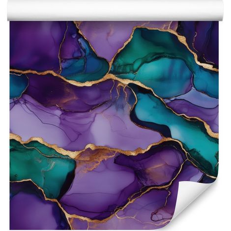 Papel pintado Ink Violet e Indigo para salón y dormitorio, 50x1000 cm (1/5)