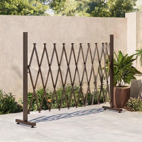 Clôture de jardin dunkelbraun en aluminium fer 300 x 31 x 103 cm (1/5)
