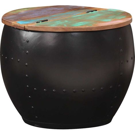 vidaXL Mesa de centro de madera maciza reciclada 53x43 cm (1/5)