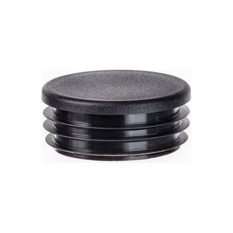 5 Bouchon pour tube rond, 15 mm, Noir, Polyéthylène, Pour meubles et clôtures