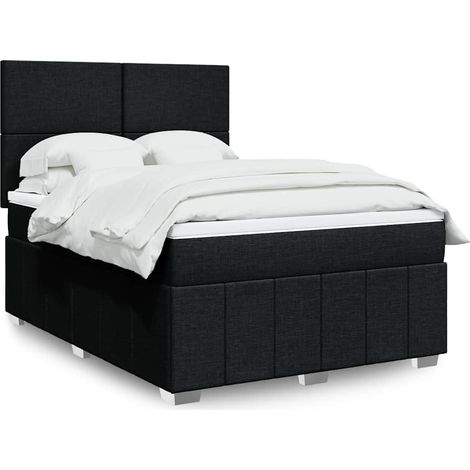 Teenpull – Boxspringbett mit Matratze Schwarz 140x200 cm Stoff (1/5)