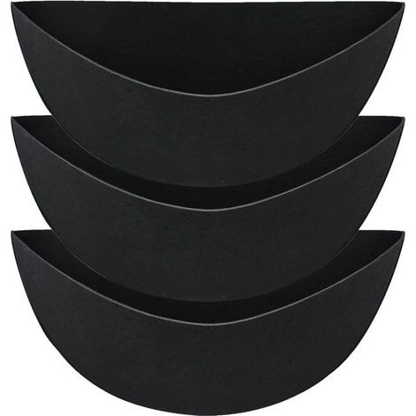 Set aus 3 halbrunden Blumentopf-Kissenbezügen aus Stoff, wiederverwendbar für Körbe oder Innendekoration (40,6 cm).