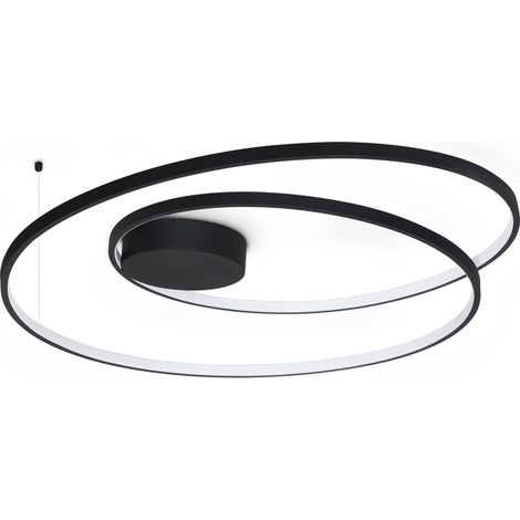 Ideal Lux Plafoniera Moderna OZ 1 luce LED integrato nero metallo (1/4)