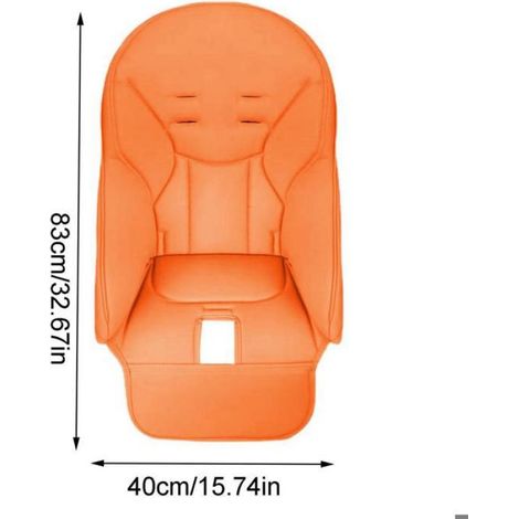 Housse de chaise de salle à manger en cuir PU pour bébé,housse de siège souple,confortable pour PegPerego Siesta - Orange[E204]