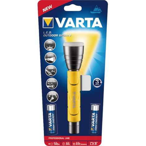 Varta Outdoor Sports F20 lámpara portátil amarilla 235 lúmenes
