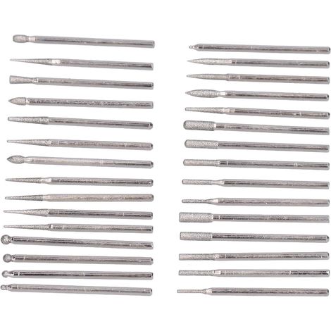 Set mit 30 Schleifstiften aus Schmirgelpapier zum Polieren und Gravieren, 3 mm Schaft (1/5)