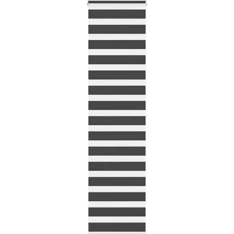 Doppelrollo Schwarz 65x200 cm Stoffbreite 60,9 cm Polyester