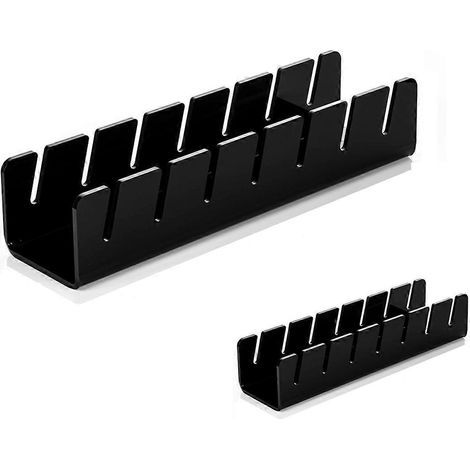 Support pour casquettes de baseball, lot de 2, organisateur de casquettes sans installation, noir. (1/5)