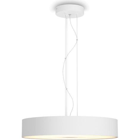 Philips Hue White Ambiance Fair Lampadario Smart LED, Bluetooth, Dimmerabile LED Integrato, 30W, Telecomando Dimmer Switch Incluso, Bianco (1/4)