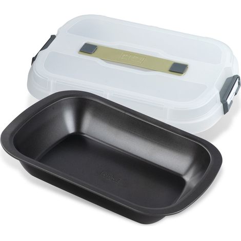 Moule à gâteaux rectangulaire avec couvercle de transport 34 x 24 cm Zenker Bake Click and Go (1/5)