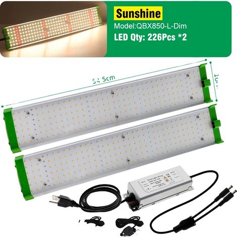 Lámpara LED de cultivo, espectro completo, alto brillo, QBX850-L-DIM (1/2)