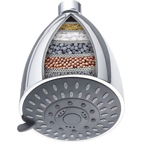 Lntyq Filtre de pommeau de douche, adoucisseur d'eau dure en 15 étapes Filtre de pommeau de douche avec 5 modes Cartouche filtrante adoucisseur d'eau dure (1/5)