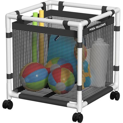 Panier de rangement en plastique pour piscine, support pour nouilles, jouets, flotteurs, serviettes, organisateur en maille pour équipements de natation, mini style