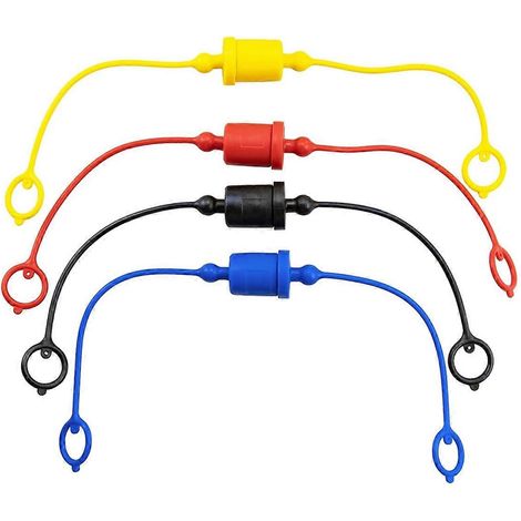 4 jeux de capuchons anti-poussière mâles et femelles pour raccords rapides hydrauliques, capuchons/bouchons anti-poussière en caoutchouc (1/5)