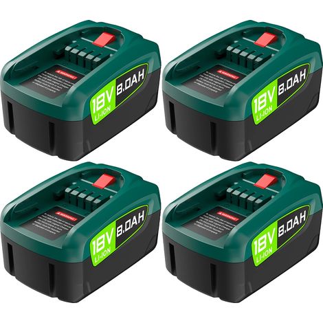 Wiederaufladbarer Bosch PBA-Akku, 8000 mAh Kapazität, 18 V Spannung, 4er-Packung mit 8000-mAh-Akkus (1/2)
