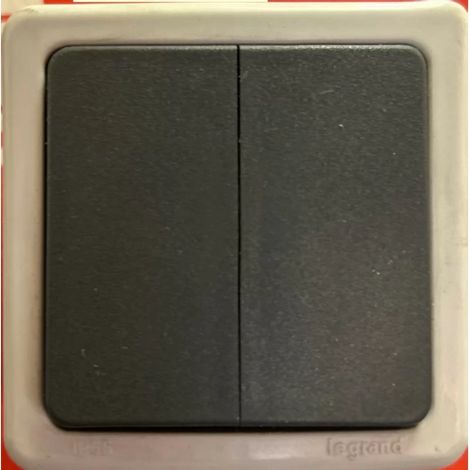 Legrand 91607 Plexo 55 Interruptor doble oscilo completo 10A 250V