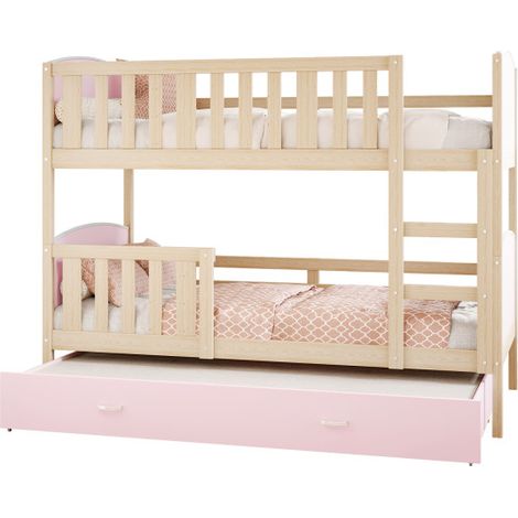 Lit Superpose TIMO 90x190 tiroir Pin - rose