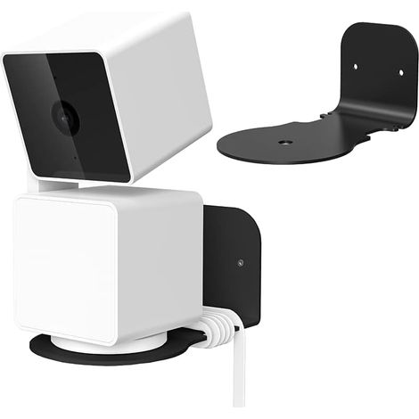 Wandhalterung für Blink Mini Schwenk-/Neigekamera, zwei Installationsmodi, Kamera an Wand oder Decke, bietet eine breitere Perspektive, Wandhalterung aus Edelstahl (schwarz), 1 Stück