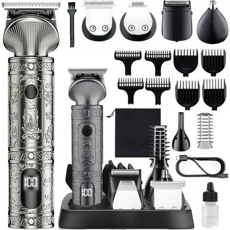 Rifinitore e rasoio per tagliare capelli e barba, XXL, USB, set 16 in 1 (1/5)