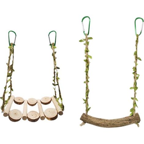 Altalena per gabbia per uccelli, accessori per il giardinaggio, altalena per pappagalli, giocattolo da arrampicata, scala interattiva, anello