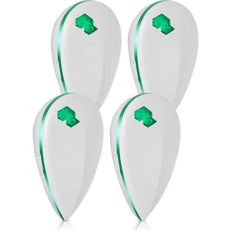 Répulsif Ultrasons Moustique Lot de 4 Anti Moustique Intérieur Répulsif Électronique Insectes Repulsif Ultrason Souris pour Rongeurs, Moustique, Cafard -100% Inoffensif (1/5)