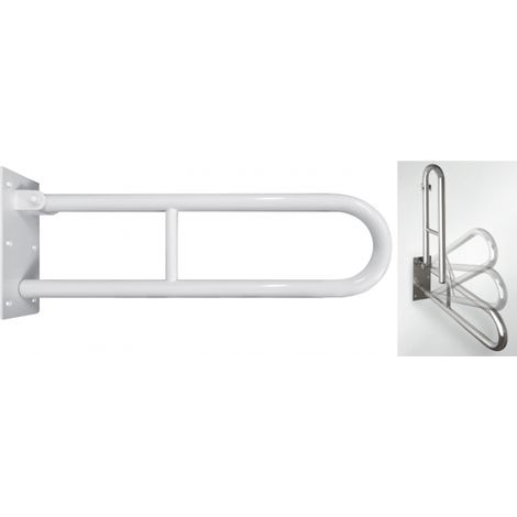 Barre d'appui relevable en forme U HELP blanc comaxite-Blanc-90x25x10cm-Blanc-10 --