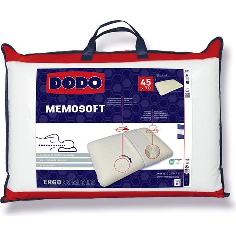 Oreiller DODO ergonomique à mémoire de forme - 45x70 cm - MEMOSOFT (1/5)