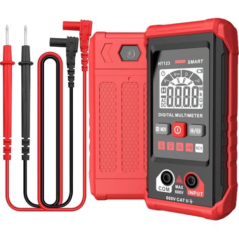 Automatische digitale Multitester – HT123 Smart Digital Multimeter – Intelligente Messung – Elektrischer Tester Spannungsmultimeter – Automatischer berührungsloser Spannungsprüfer mit Intervallspannun (1/5)