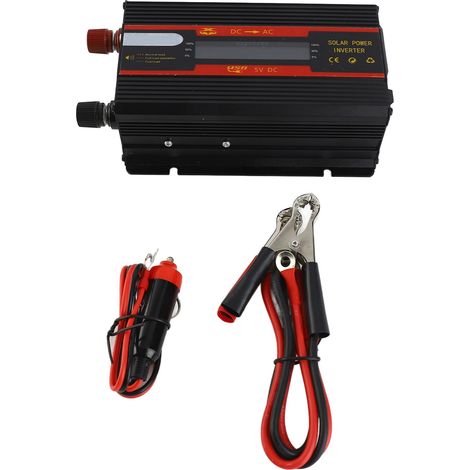 Convertisseur de courant 12V vers 220V 3000W Ondes modifiées Affichage LCD Coque en aluminium Ventilateur silencieux (1/4)