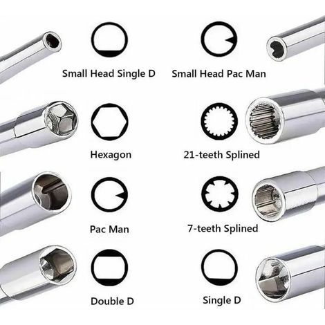 Outil de réglage de carburateur (8 pièces) - Tournevis de réglage de carburateur d762438 (1/3)
