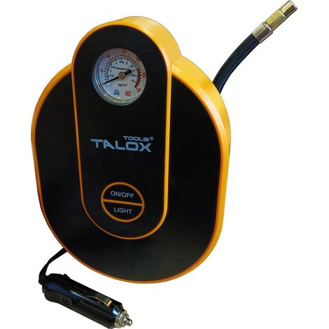 Talox Minikompressor zum Aufpumpen mit 12V-Autoanschluss und 3 Düsen 690003