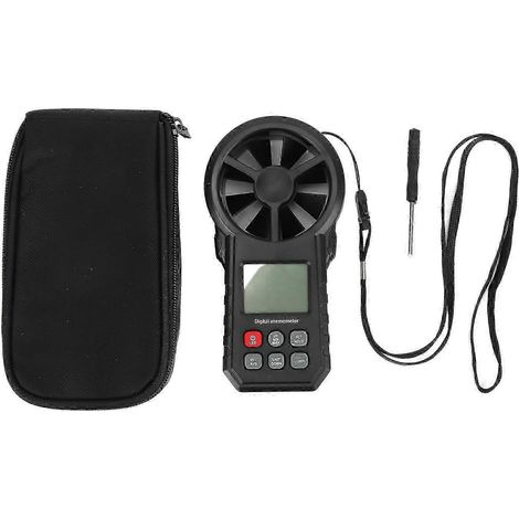 Anémomètre numérique portable avec écran LCD, capable de mesurer la vitesse du vent et la température avec une grande précision. (1/5)
