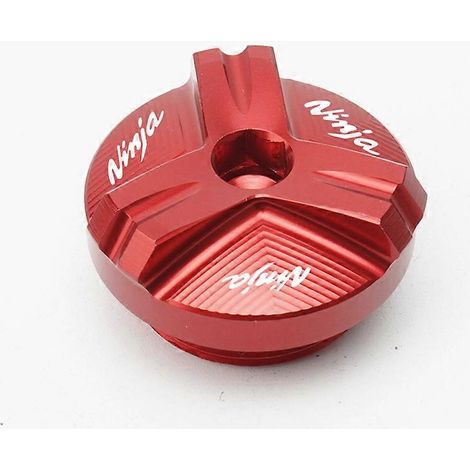 Convient pour Kawasaki Ninja ZX10R ZX6R ZX14R NINJA250, cache-vis d'huile modifié en alliage d'aluminium (rouge) (1/5)