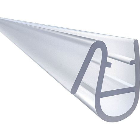 1 Pezzo Guarnizione Sottoporta (Modello-3) per box doccia lunga 90 cm per vetro da 5-6 mm Coda Morbida larga 12 mm Tagliabile