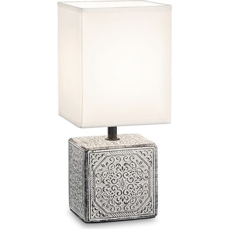 Ideal Lux KALI-1 - Lampe de table d'intérieur 1 lumière blanche avec abat-jour, E14 (1/2)