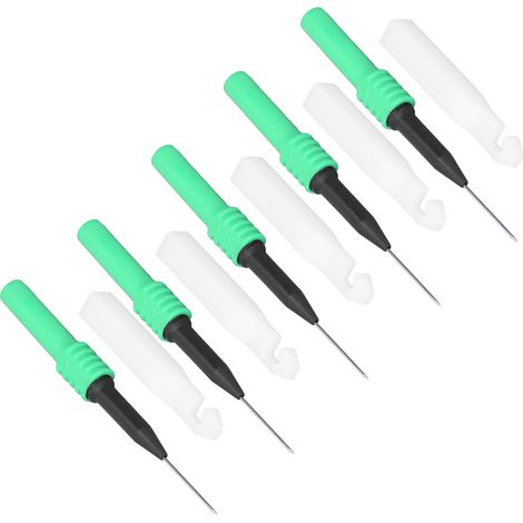 Ensemble de 5 sondes de test et aiguilles de ponction (0,7 mm) avec gaine, kit d'accessoires de test pour multimètre (vert) (1/5)