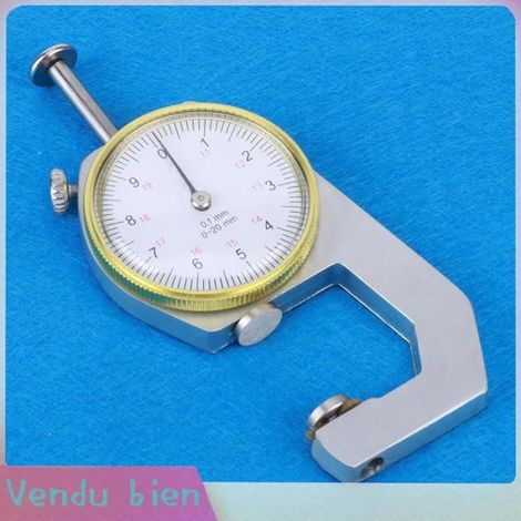Garosa Jauge d'épaisseur 0-20 mm Jauge d'Épaisseur Mesure Précise Portable Argent Équipement de Carte bricolage equerre Tête plate (1/5)