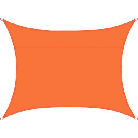 Voile d\\'ombrage rectangulaire imperméable, 98% UV imperméable, extérieur cour patio jardin parking(Couleur orange,2X1.8M)