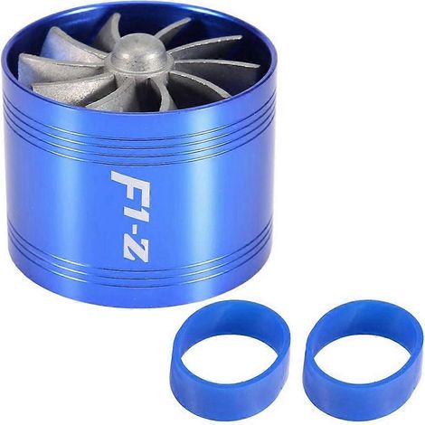 Turbo d'admission d'air, turbocompresseur à turbine à ventilateur unique pour voiture, économiseur de carburant (bleu) (1/5)