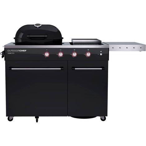 Barbecue a gas outdoorchef lugano 570 g - grill sferico con steakhouse burner e piano di cottura laterale (1/5)