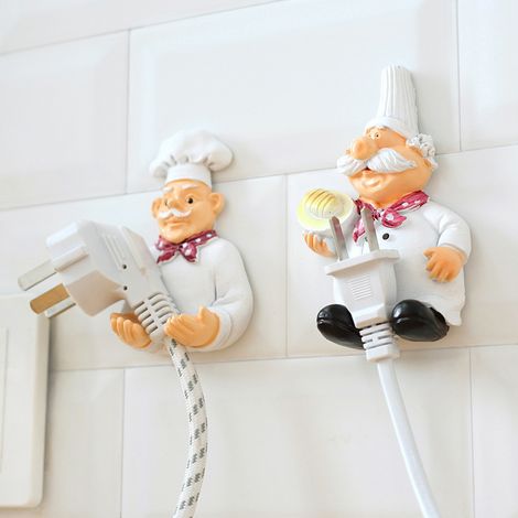 Lot De 2 Amovibles Pour Porte Et Mur Motif Dessin Animé Pour Organiser Les Câbles D'alimentation (1/5)