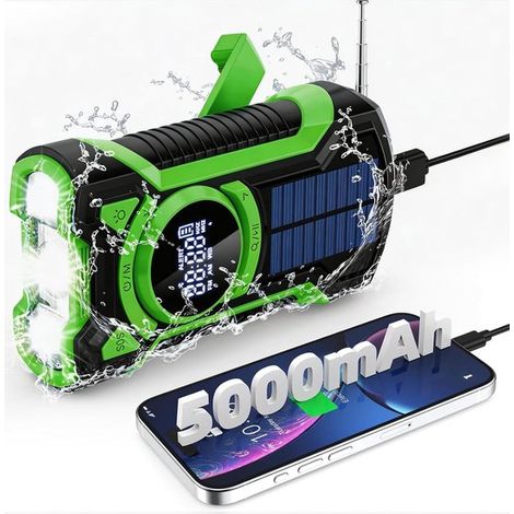 Radio de emergencia - Kit de emergencia para tiempos de guerra - Radio portátil - Batería externa solar - Radio de transistores - Energía (1/5)