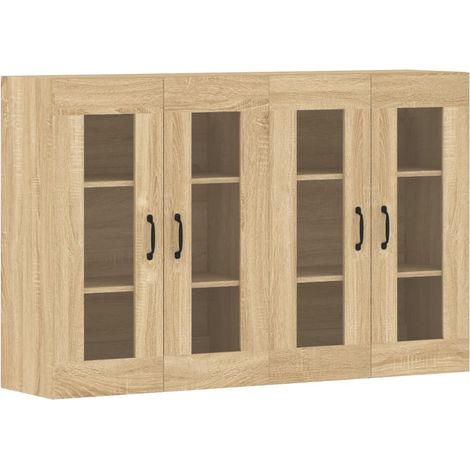 Armoires murales 2 pcs chêne sonoma bois d'ingénierie (1/5)