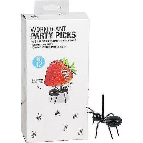 Lot de 120 fourchettes décoratives en forme de fourmis pour fruits et desserts, idéales pour la maison, la cuisine et les fêtes. (1/5)