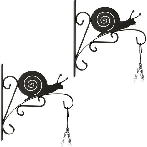 Set of 2 Hanging Basket Brackets Snail