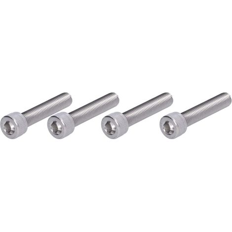 Hilitand Lot de 4 vis à tête cylindrique à six pans creux M10 en acier inoxydable A2, pas fin de 1,25 mm (M10 x 50) (1/5)