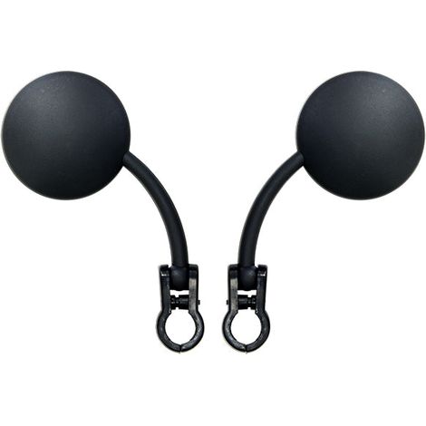 Paire de rétroviseurs universels guidons en Ø22.2 mm - noir