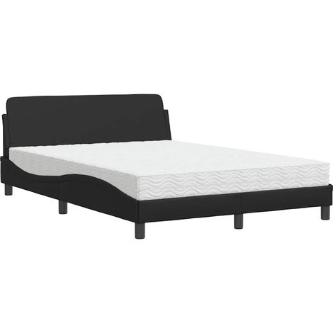 Maison Exclusive - Letto con Materasso Dover Nero 120x200 cm in Similpelle (1/5)